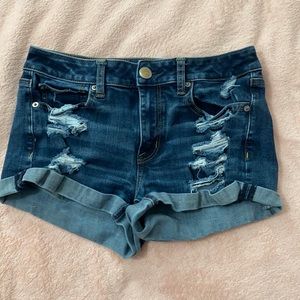 American Eagle Hi Rise Shortie Shorts